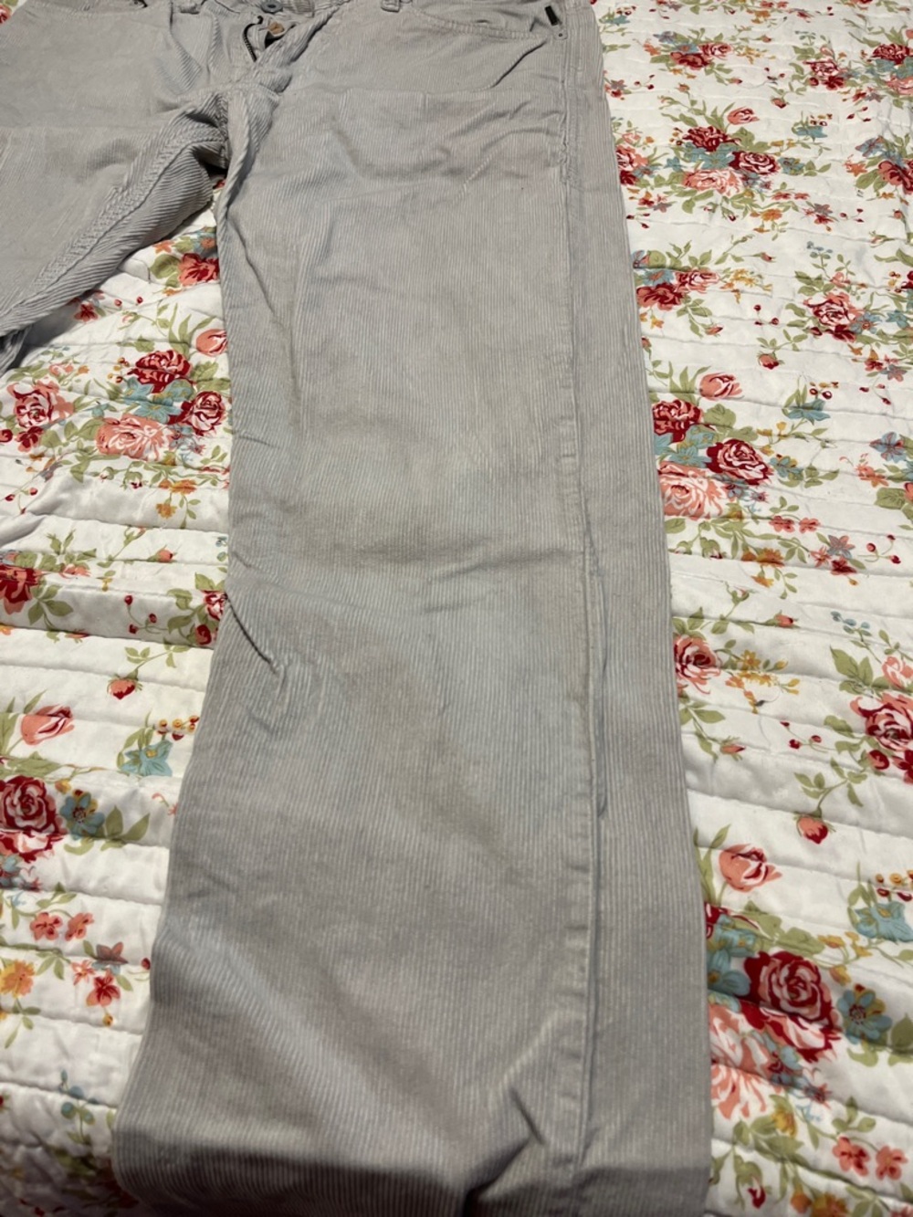 Sean John Light Gray Corduroy Men's Pants - Picture 4 of 6